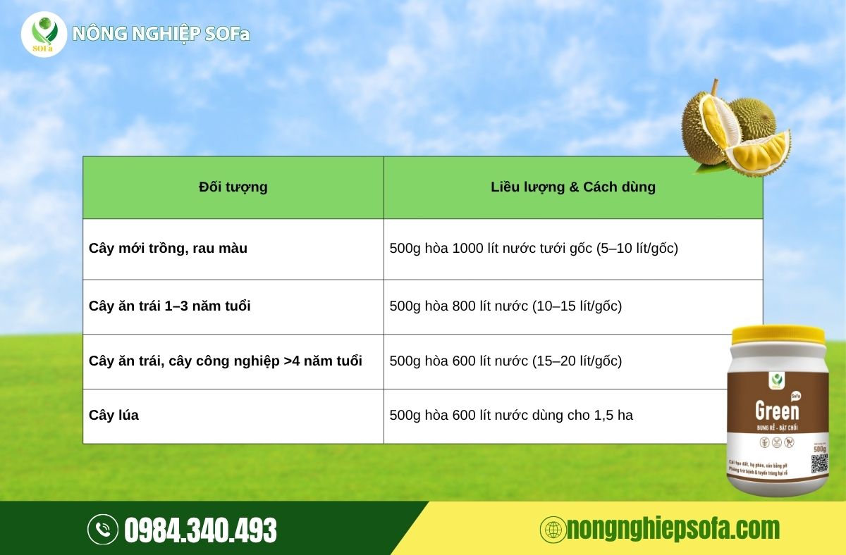 Sản phẩm kích rễ cho cây trồng ra rễ mạnh, đi đọt nhanh - Green 2 sản phẩm kích rễ cho cây trồng