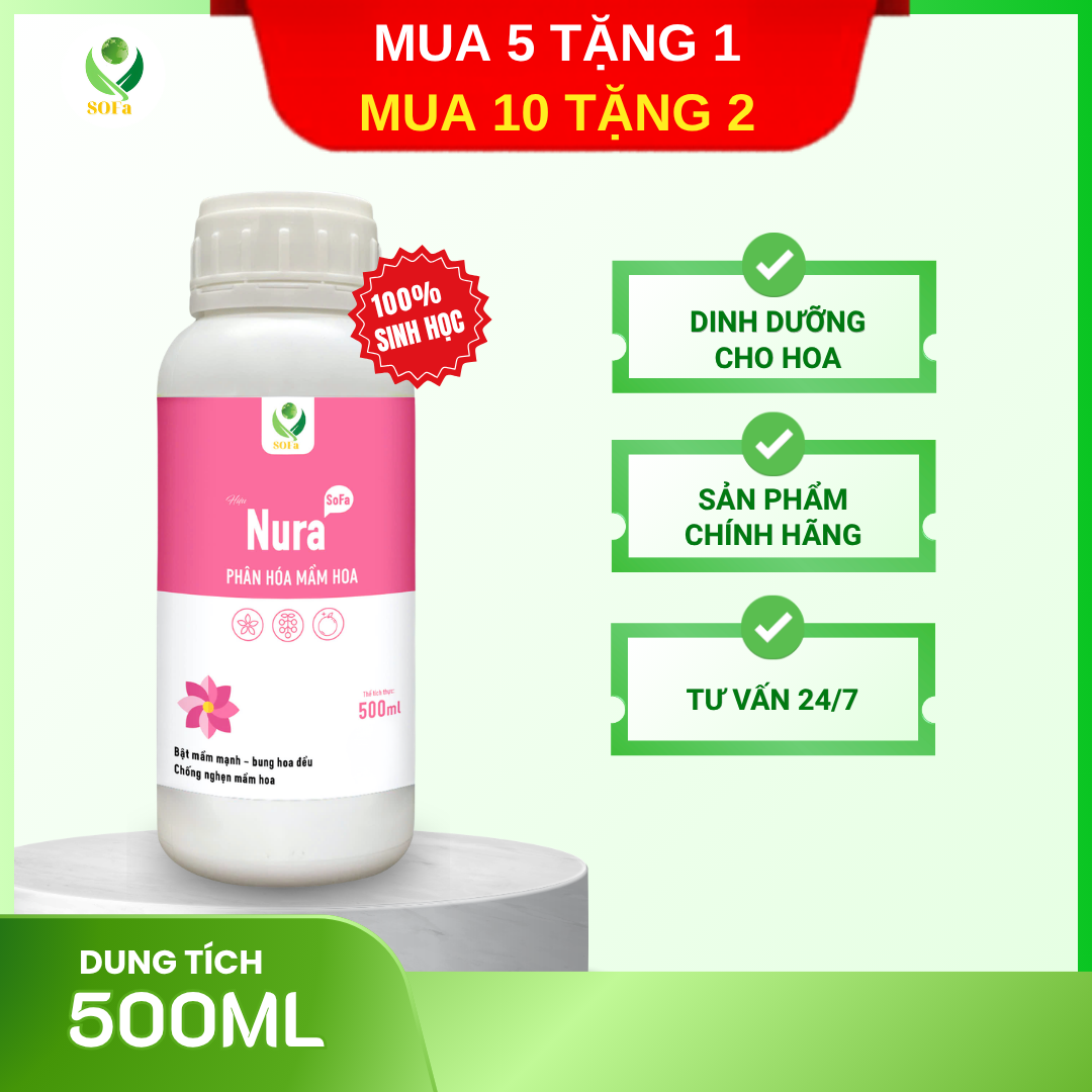 Phân hóa mầm hoa Nura SOFa – Giải pháp dưỡng mầm hoa sầu riêng, kích thích ra hoa đồng loạt